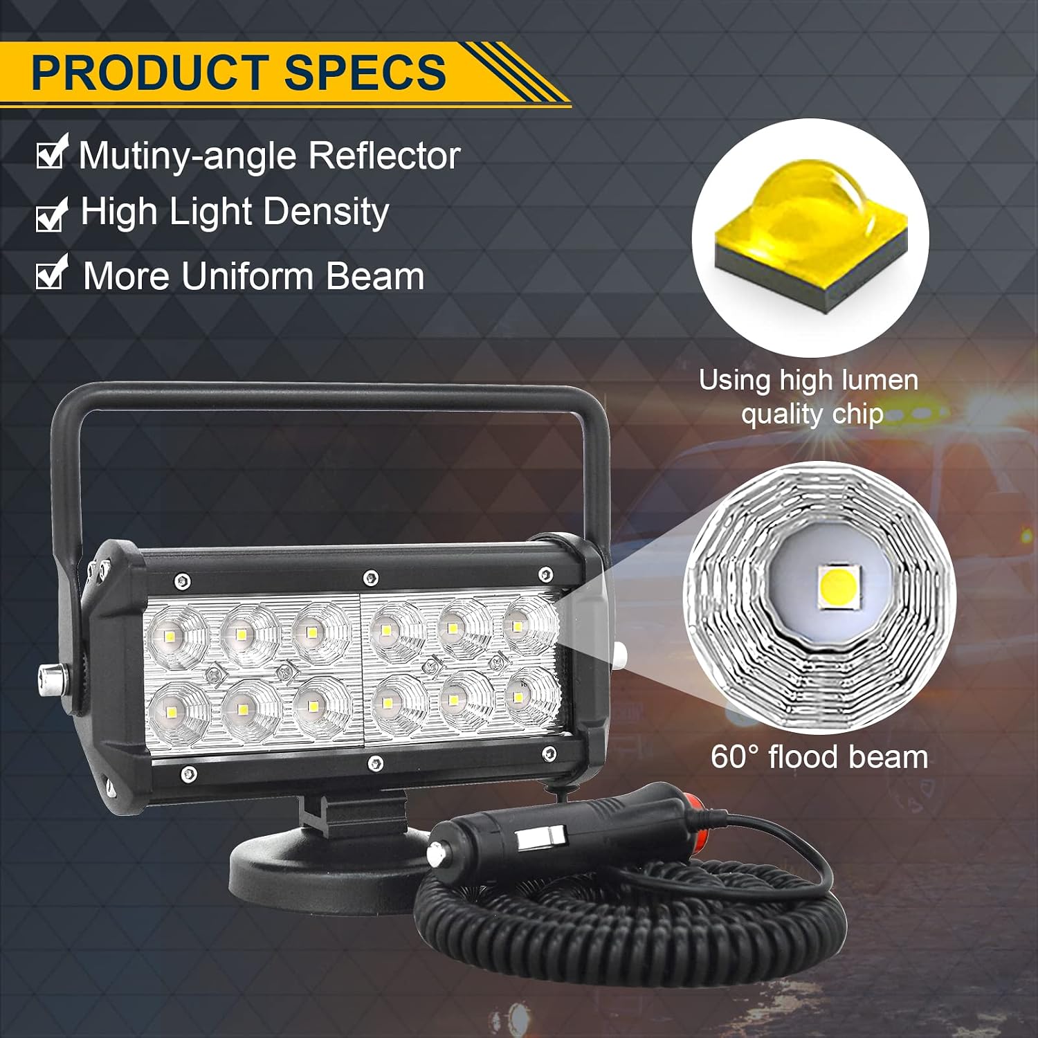 Detalle de SKYWORLD 7 inch 36W Magnetic LED Work Light
