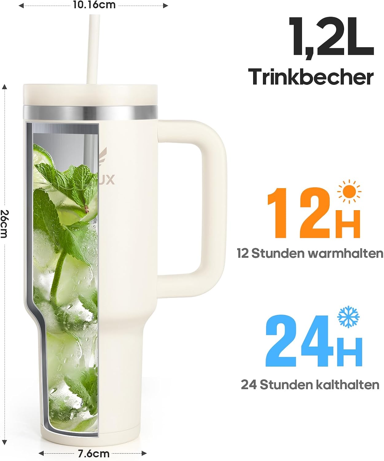 Thumbnail 3 de Gedux Trinkflasche mit Strohhalm 1,2 l