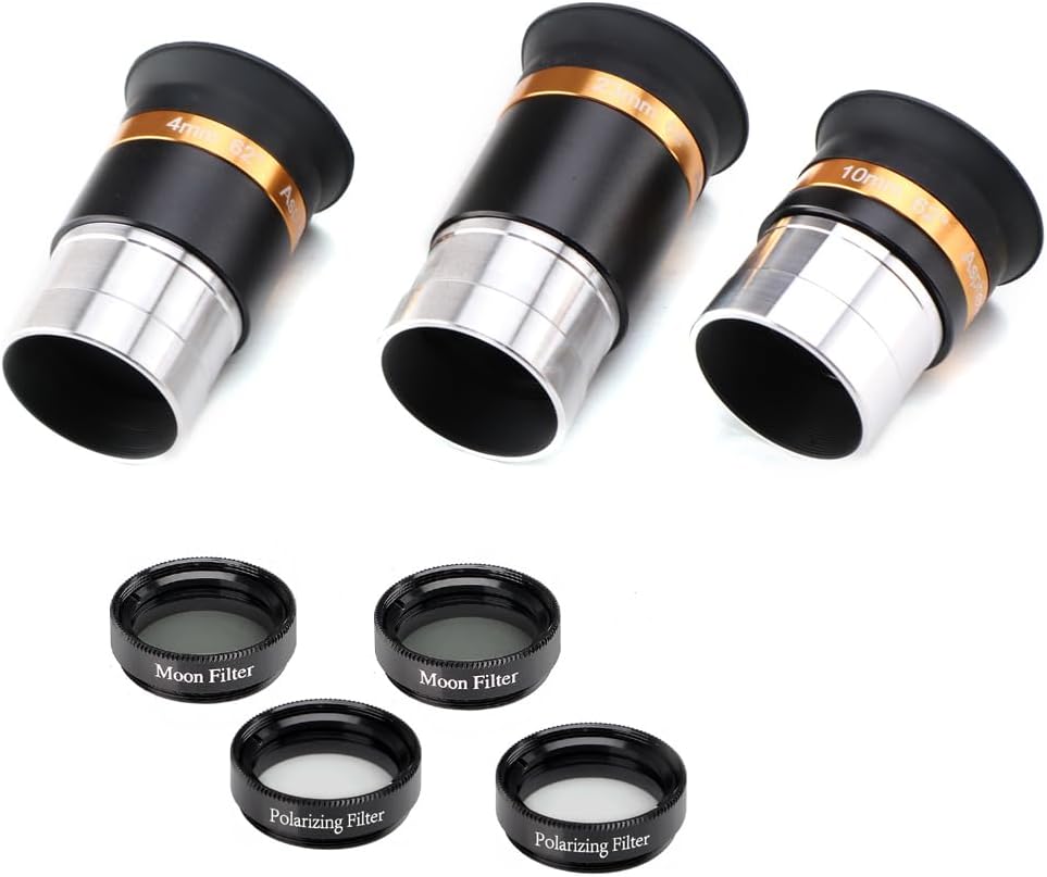 Thumbnail 6 de Starboosa 62° Aspheric Eyepiece Set, 1.25" (23mm/10mm/4mm) with 5x Barlow & 4 Filters – Multi-Coated Optics