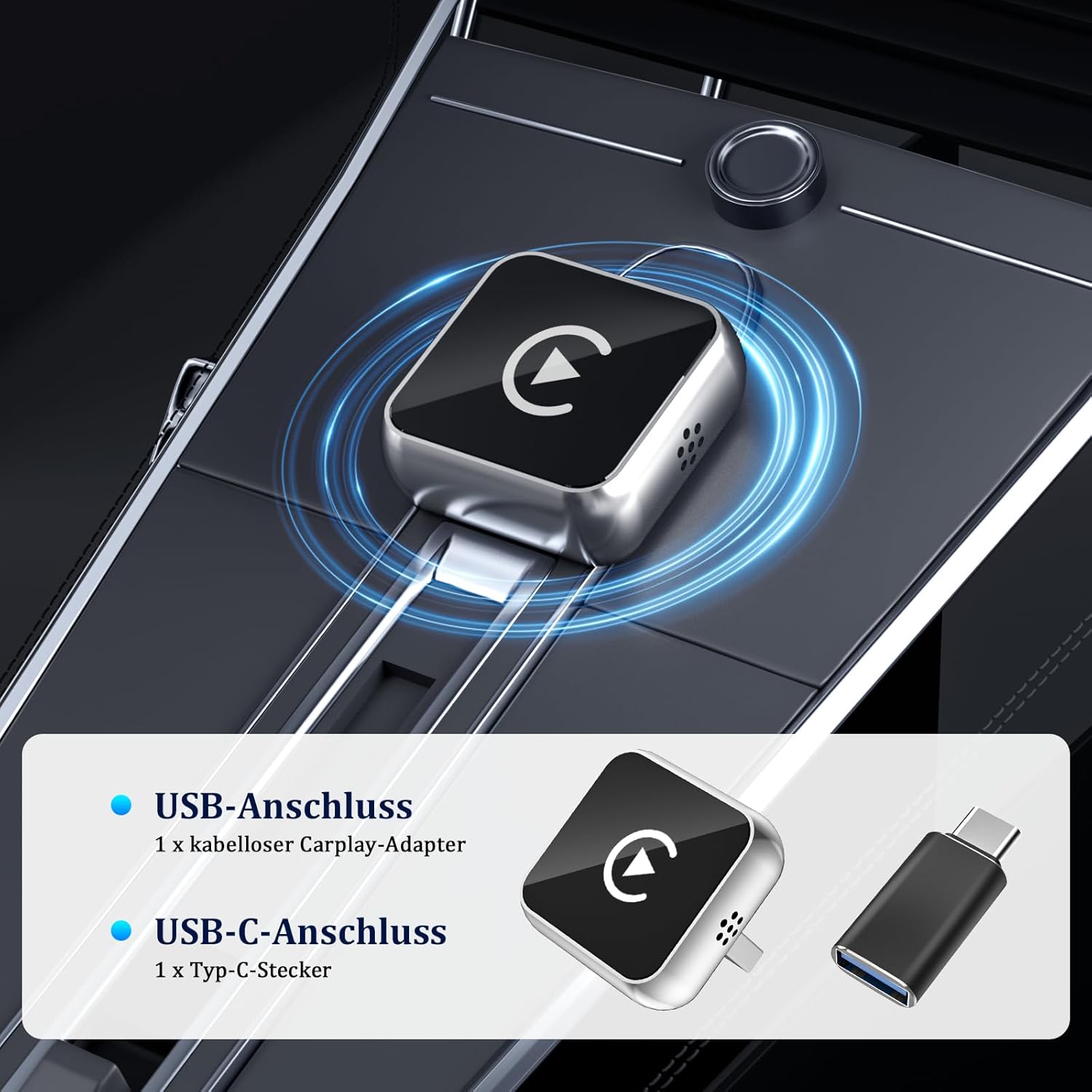 Thumbnail 5 de BSTOEM 2 in 1 Carplay Wireless Adapter & Android Auto Adapter – kabellos CarPlay/Android Auto für iPhone und Android