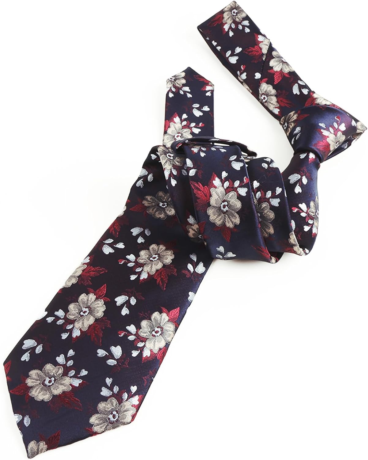 Detalle de Alizeal Floral 8cm Tie with Pocket Square Set