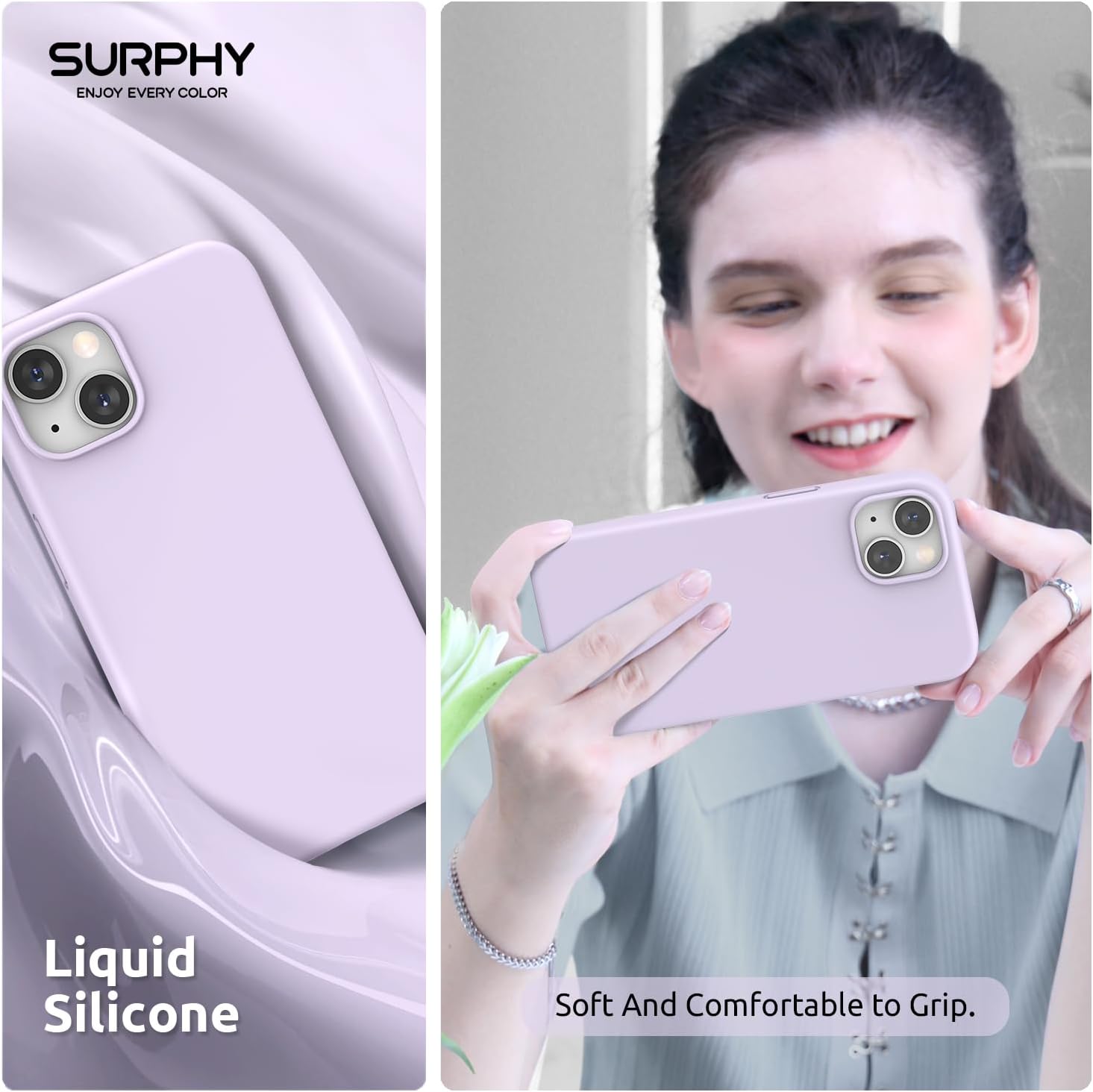 Thumbnail 6 de SURPHY Magnetic Case for iPhone 13 mini (5.4-inch, 2021) in Light Lavender