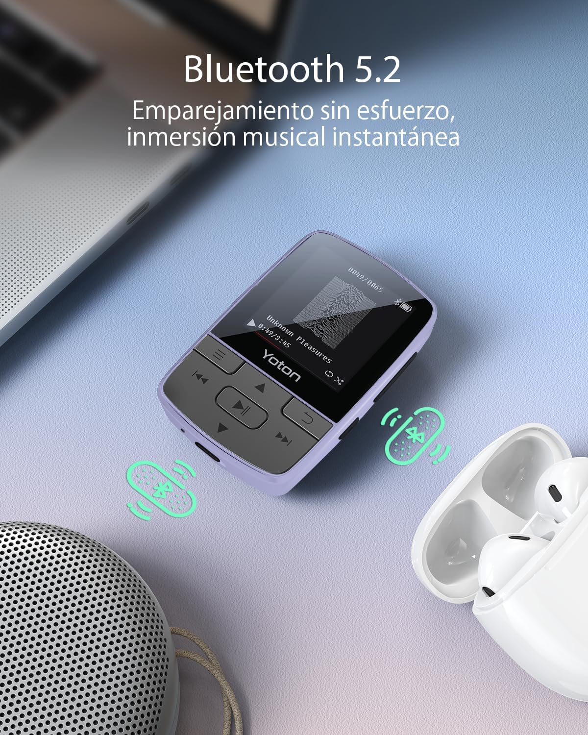 Thumbnail 5 de YOTON Reproductor MP3 64 GB morado