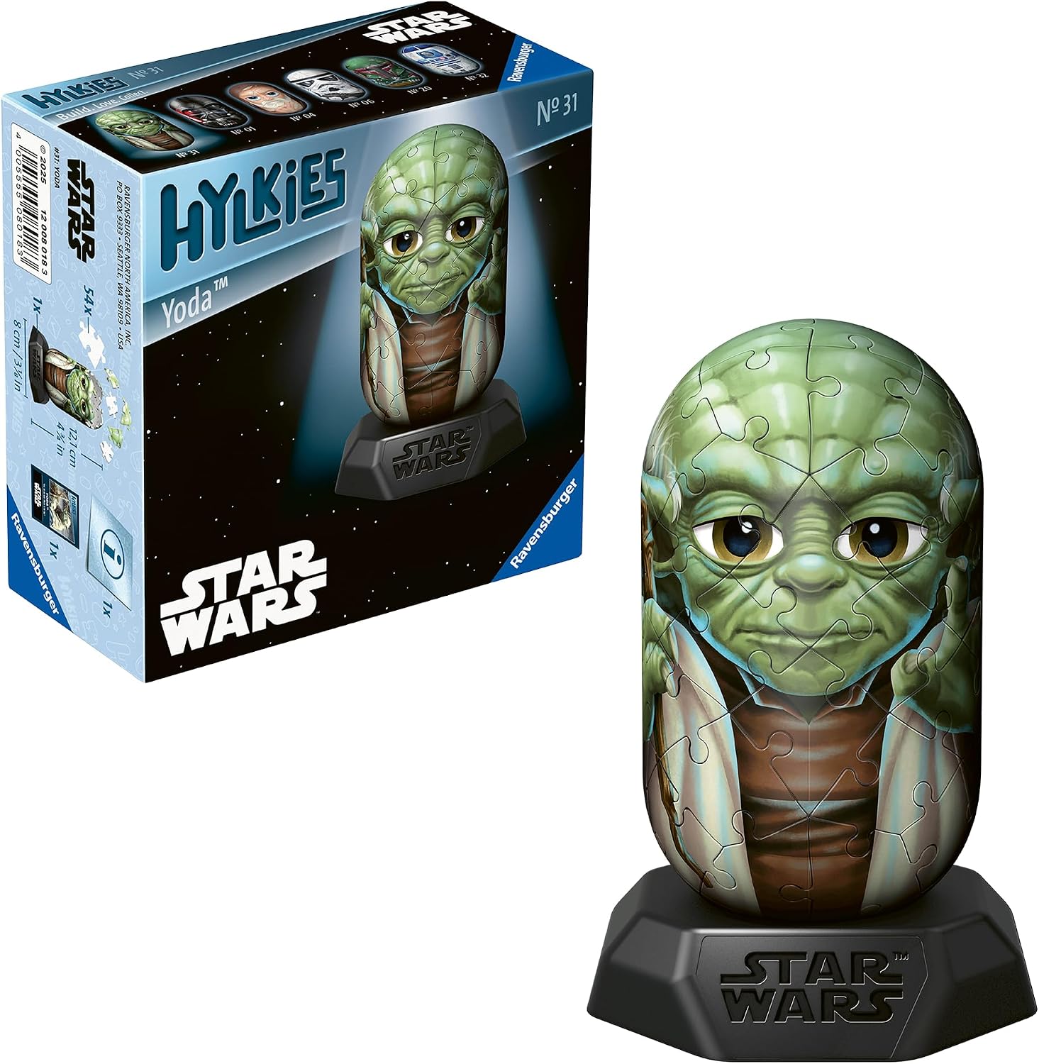 Detalle 2 de Ravensburger Hylkies No.31 Star Wars Yoda – Collectable 3D Jigsaw