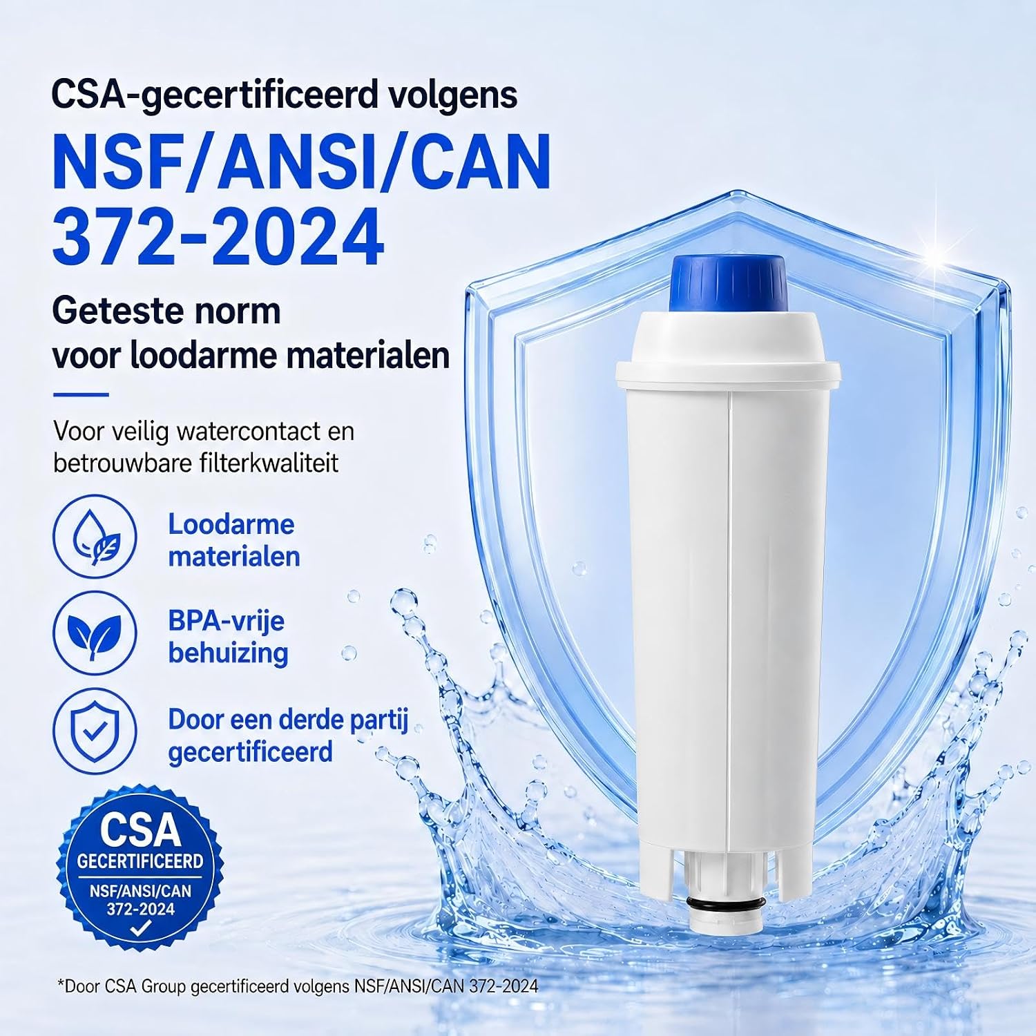 Detalle de Molifal waterfiltercartridges voor De’Longhi ECAM, ETAM en ESAM, set van 6