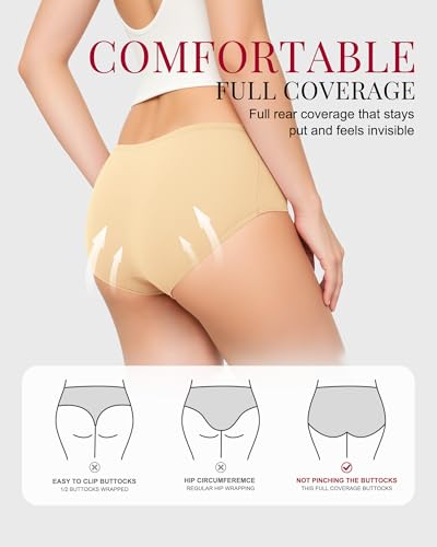 Thumbnail 4 de TANSTC Culotte Femme - Taille Moyenne, Confort Invisible - Pack 6, L