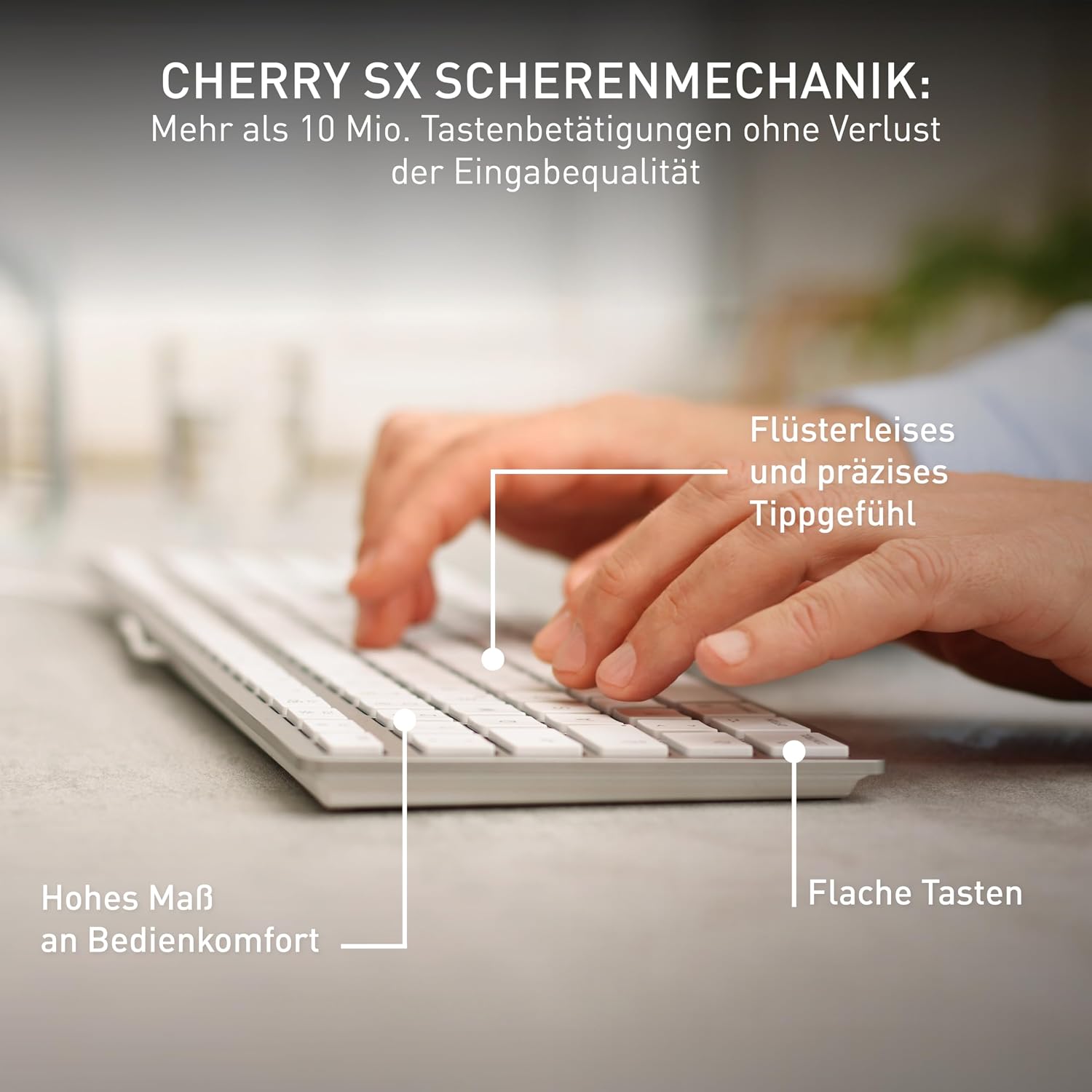 Detalle 1 de CHERRY KC 6000 Slim Mac-Tastatur mit 12 Funktionen