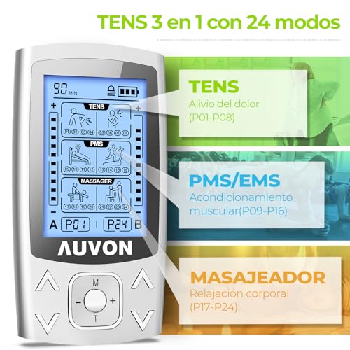 Thumbnail 2 de AUVON 3-en-1 Electroestimulador muscular con 24 modos💪