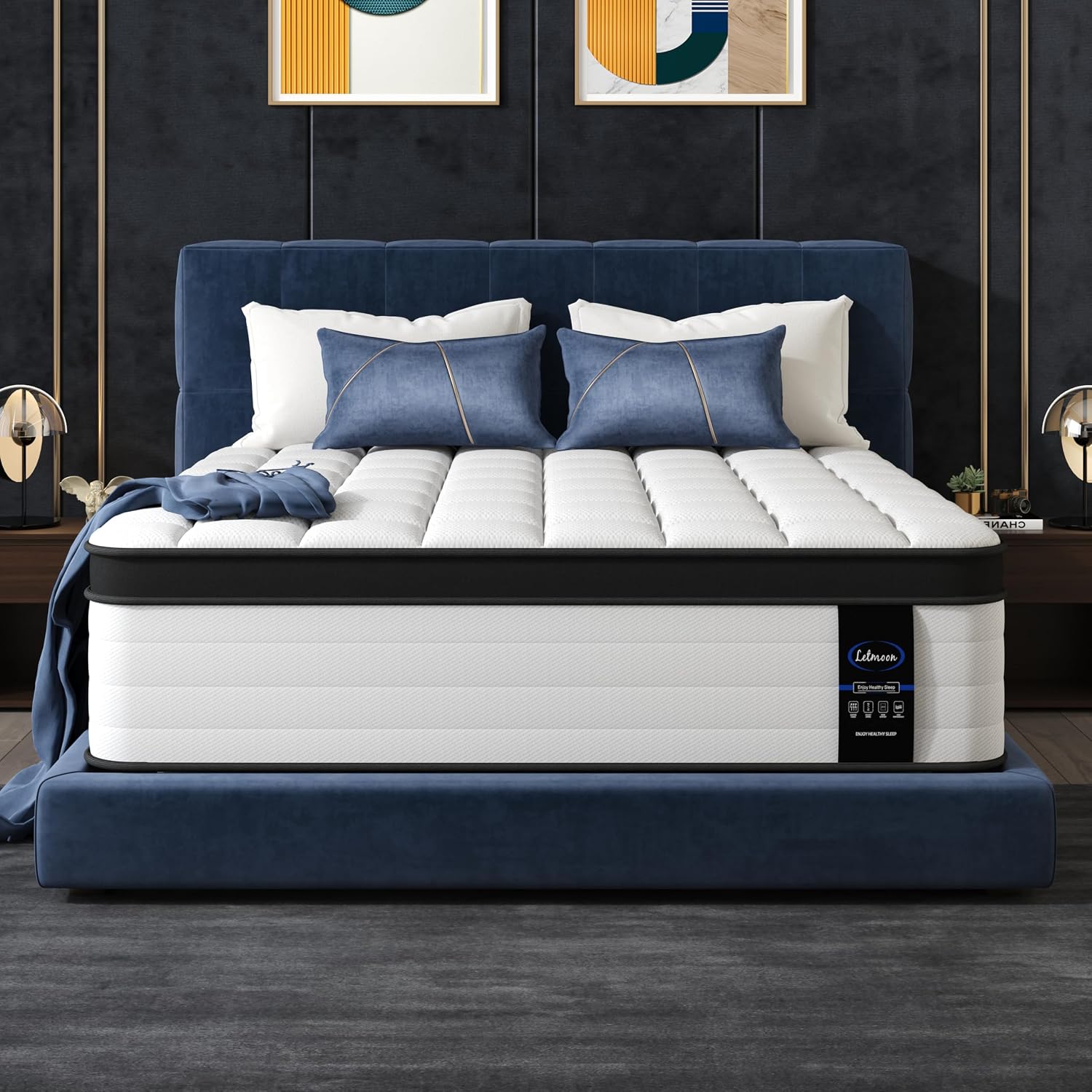 Detalle de LETMOON Hybrid Mattress 14-Inch