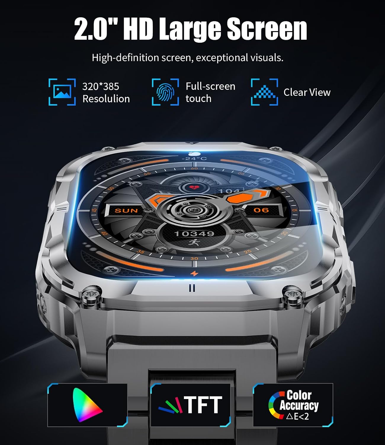 Detalle 2 de LIGE SMART EF22 Reloj 2.0" 1000mAh