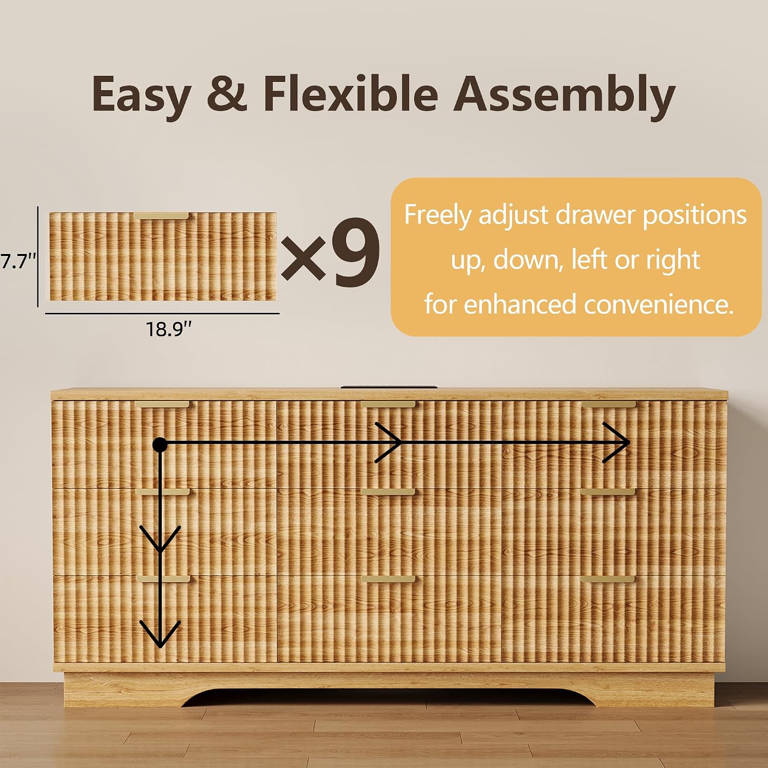 Thumbnail 6 de HCHQHS 9-Drawer Dresser