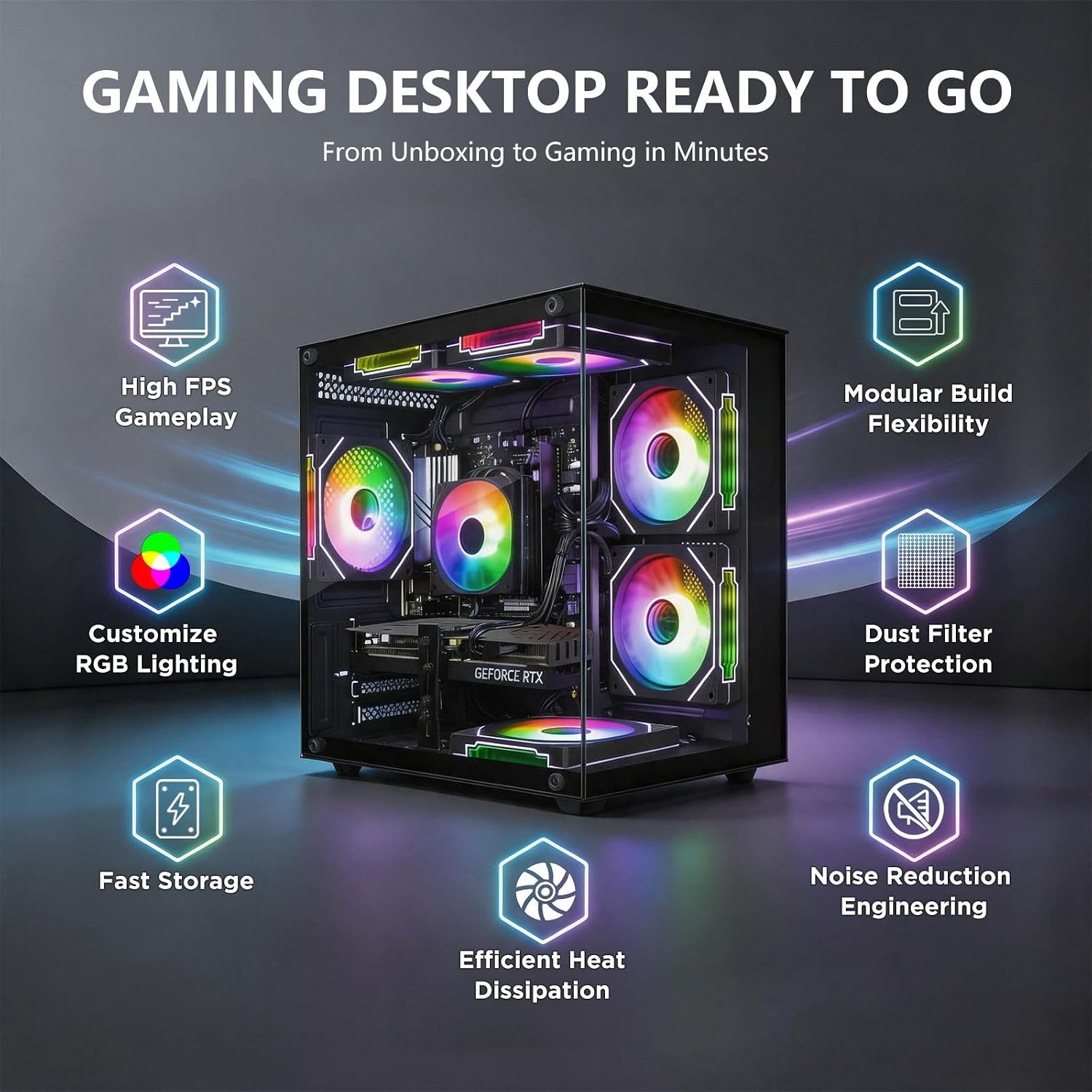 Detalle 2 de Gaming PC with RTX 3060 Ti