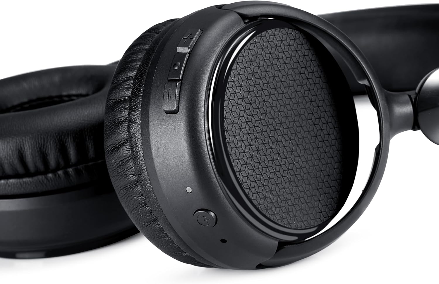 Detalle de Amazon Basics kabellose Bluetooth 5.1 Over-Ear-Kopfhörer – 35 Stunden Spielzeit, schwarz