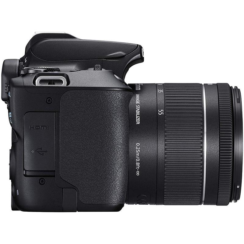 Detalle 2 de Canon EOS 250D 24MP WiFi negra con objetivo EF-S 18-55mm IS STM