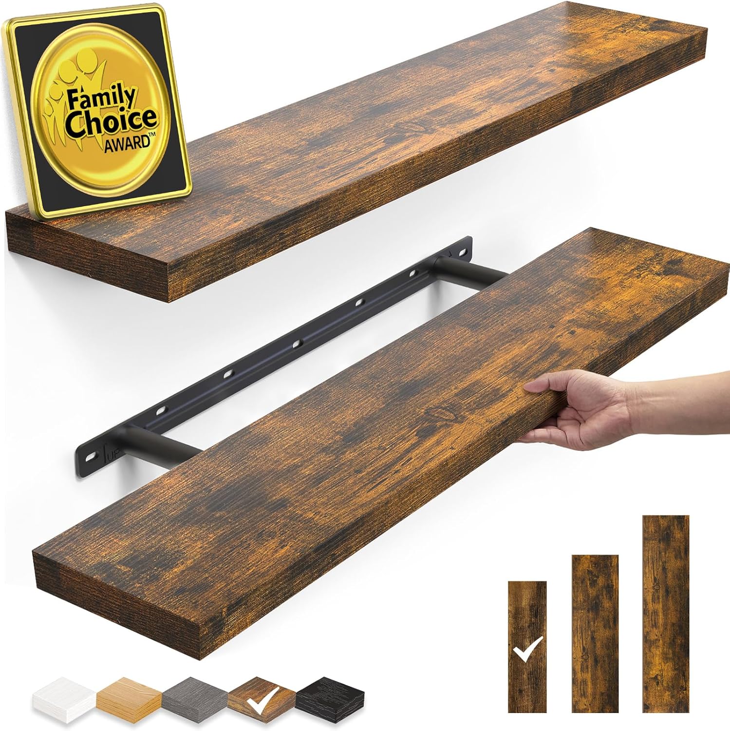 Detalle de BAYKA 22.5-inch Floating Shelves