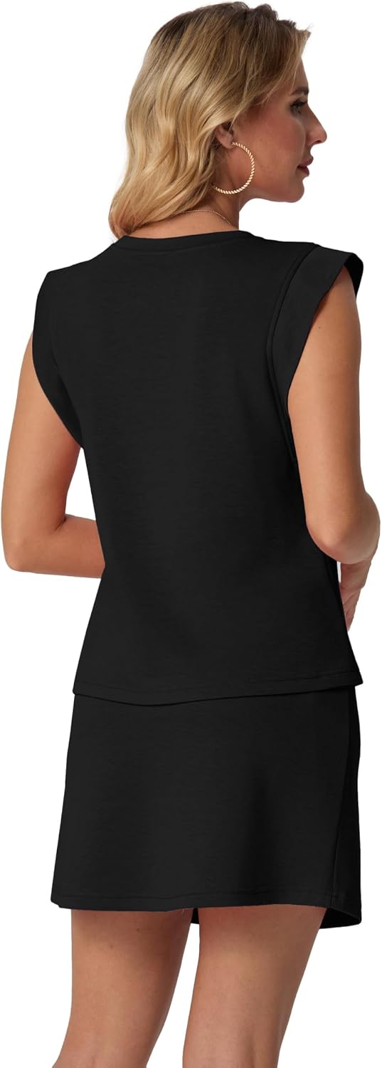 Thumbnail 6 de GRECERELLE 2026 Women’s Summer 2-Piece Skort Set (Cap Sleeve Top & Tennis Skirt with Pockets)
