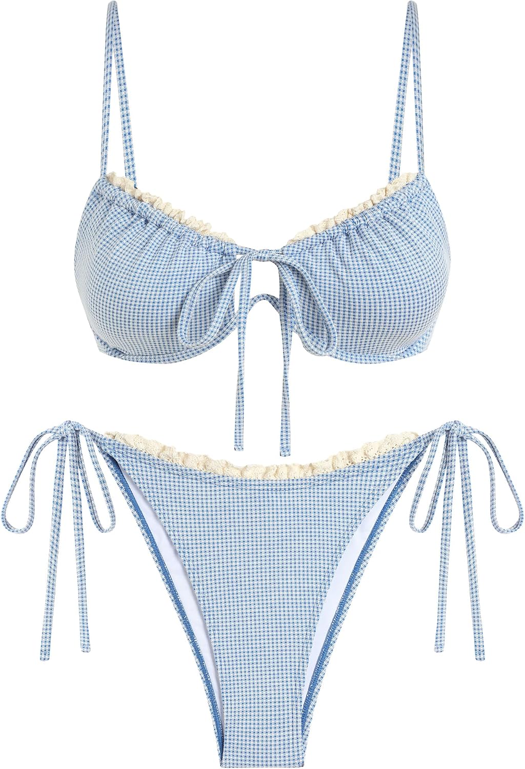Detalle 2 de ZAFUL Women High Cut Bikini Sets Two Piece