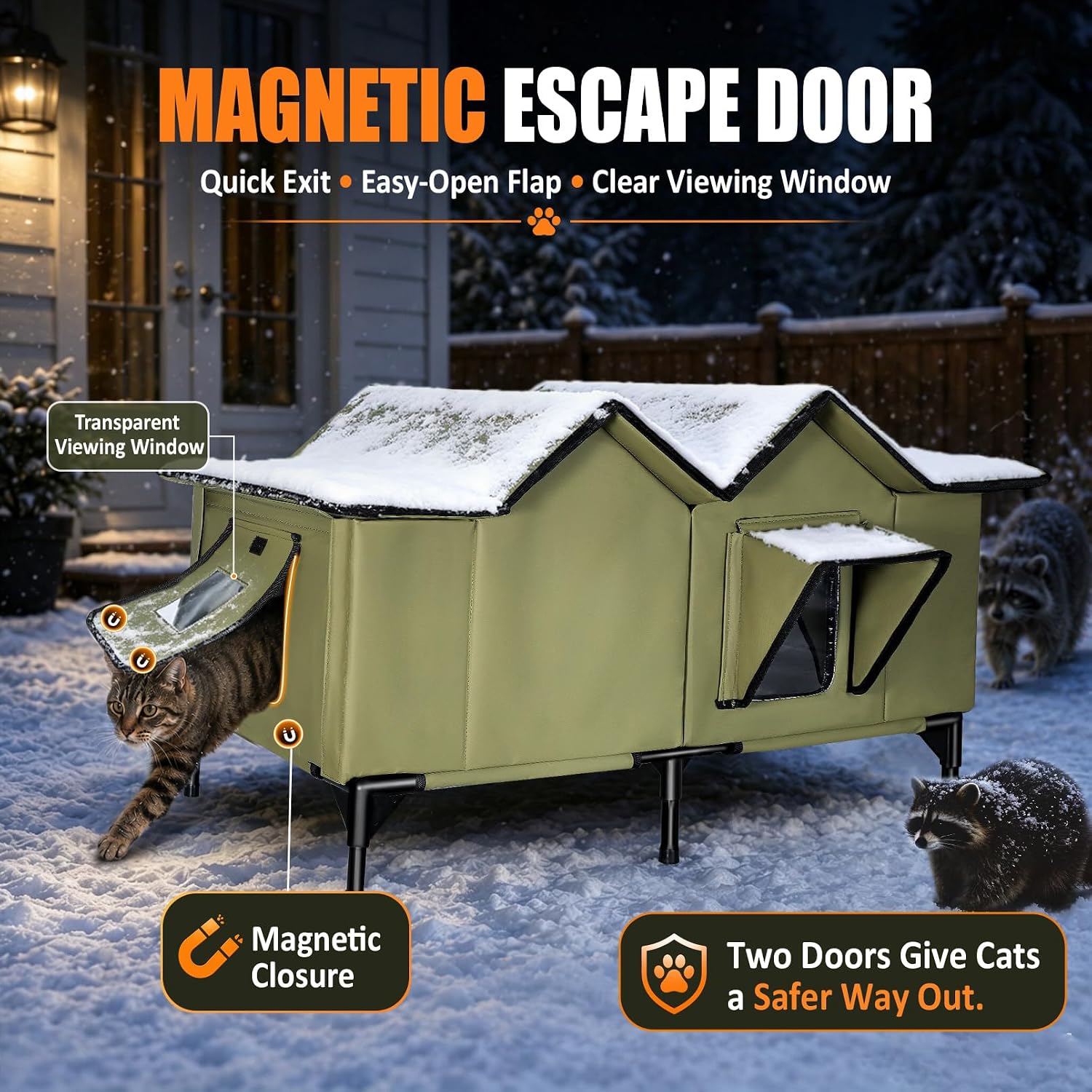 Thumbnail 6 de HXPLN HX750G Heated Outdoor Cat House with Thermostatic Heating Pad