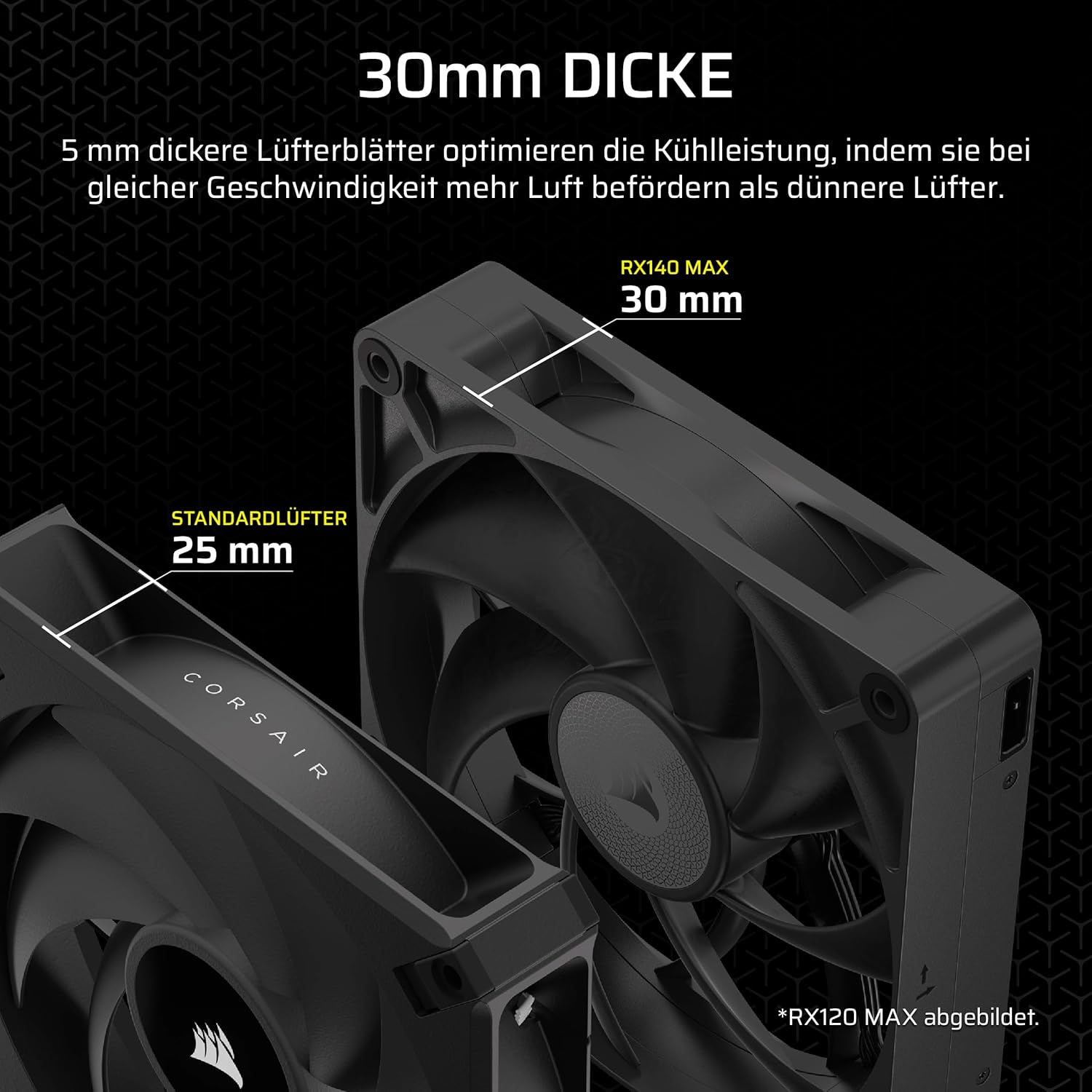 Thumbnail 2 de CORSAIR iCUE LINK RX140 MAX 140mm PWM Doppelpack mit iCUE LINK System Hub