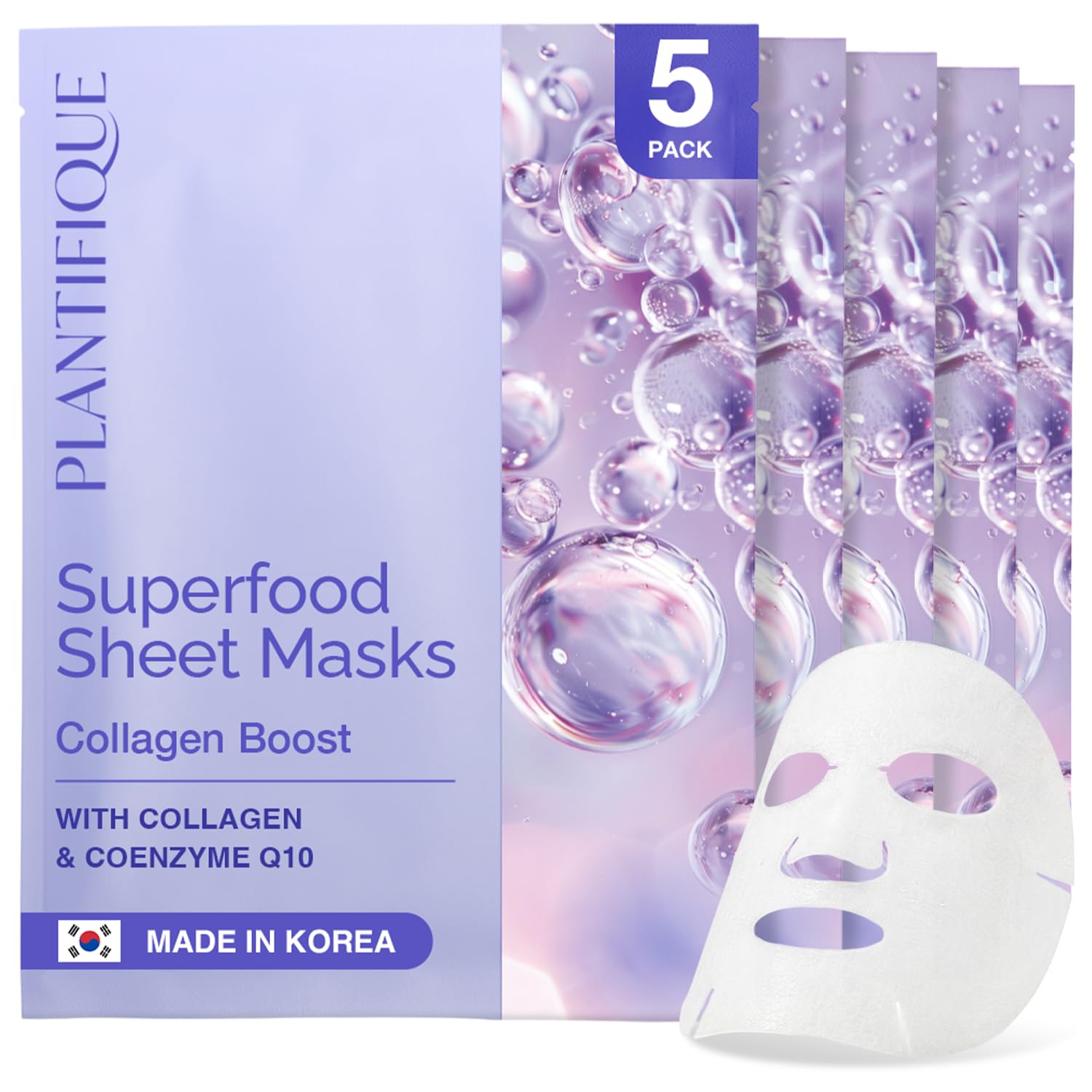 Detalle de PLANTIFIQUE Koreanische Gesichtsmaske 5‑Pack 🧖♀