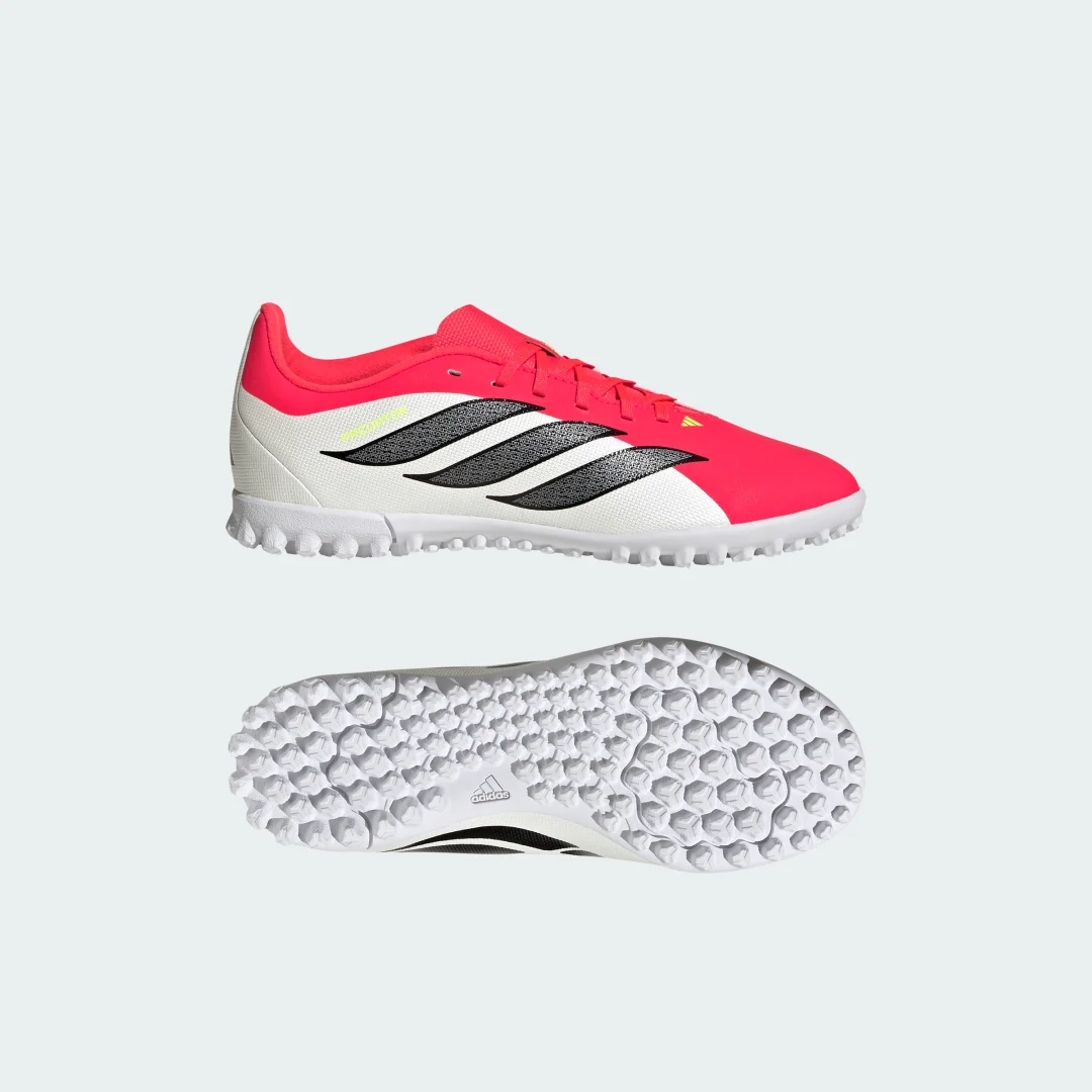 Detalle de Zapatilla de fútbol Predator Club moqueta de Adidas en Rojo