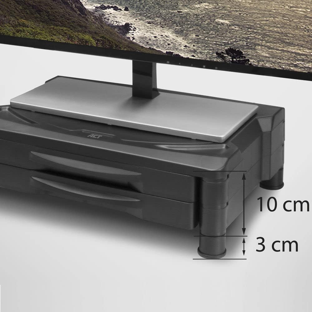 Thumbnail 1 de ACT Monitorständer AC8215 mit 2 Schubladen – höhenverstellbar, bis 32" Monitor