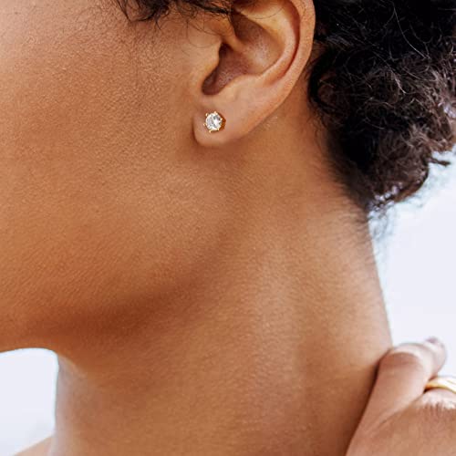 Thumbnail 9 de MomentWish Moissanita Pendientes de Plata 925 para Mujer y Hombre con engaste de 6 puntas (5 mm, 1 quilate)