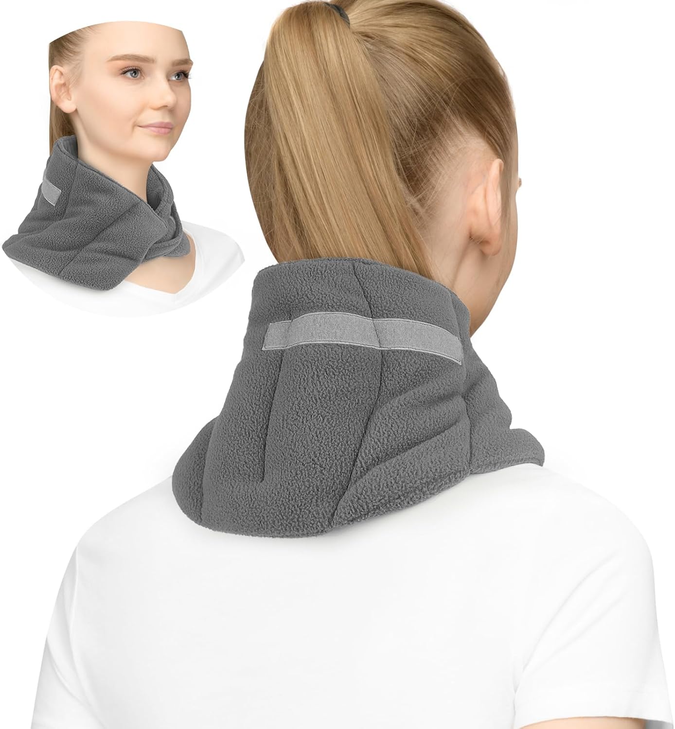 Aroma Season Microwave Heat Pad for Neck – 100% Natural Fillings, Reusable Grey