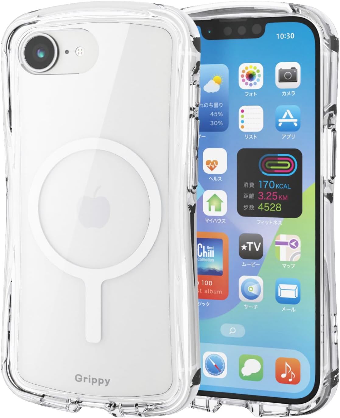 Detalle de エレコム PMWA26SGRPAMCR iPhone 17e用クリアケース MAGKEEP・Grippyハイブリッド