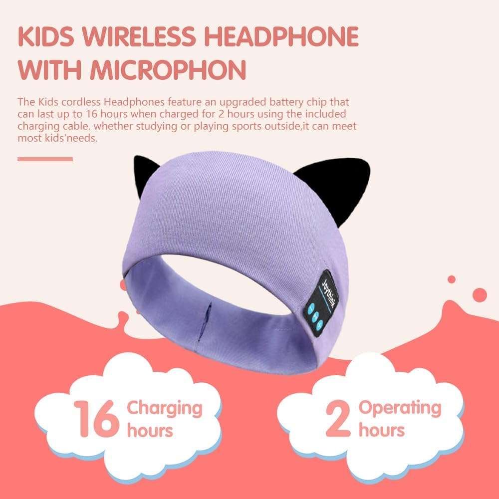 Thumbnail 1 de Joythink Kids Bluetooth Headband Headphones & Sleep Mask (Wireless, Adjustable, Purple)