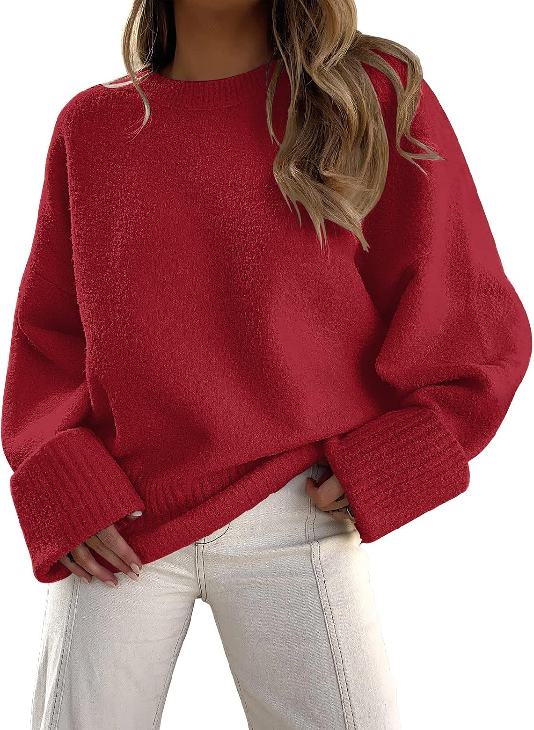 Detalle 2 de LILLUSORY Oversized Fuzzy Chunky Sweater for Women