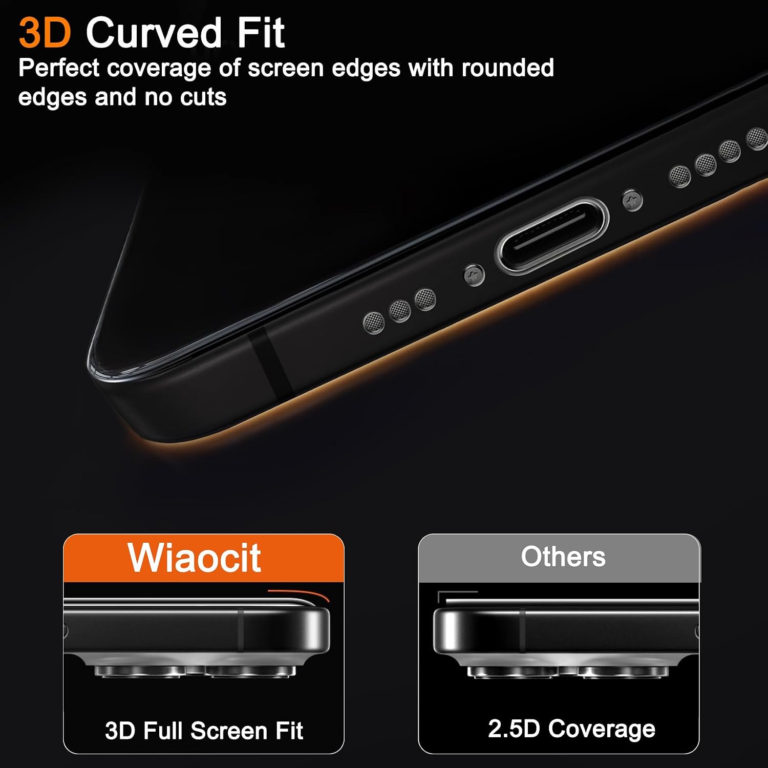 Thumbnail 4 de Wiaocit Privacy Screen Protector for iPhone 16 Pro Max