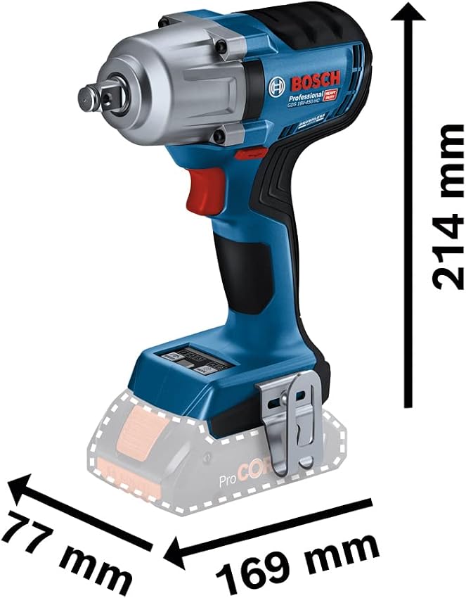 Detalle 2 de Bosch Professional GDS 18V-450 HC atornillador impacto 450 Nm