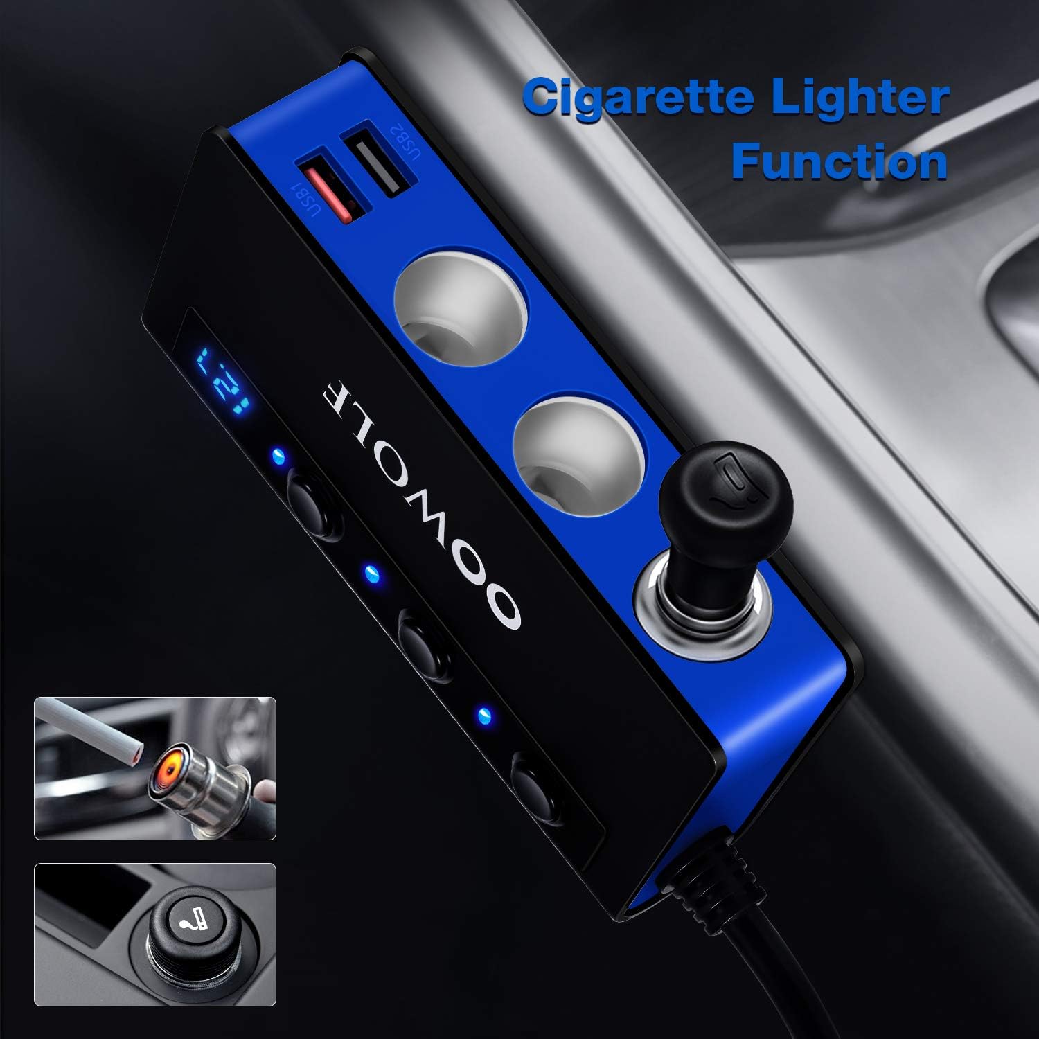 Thumbnail 4 de OOWOLF Quick Charge 3.0 Car Power Splitter 180W
