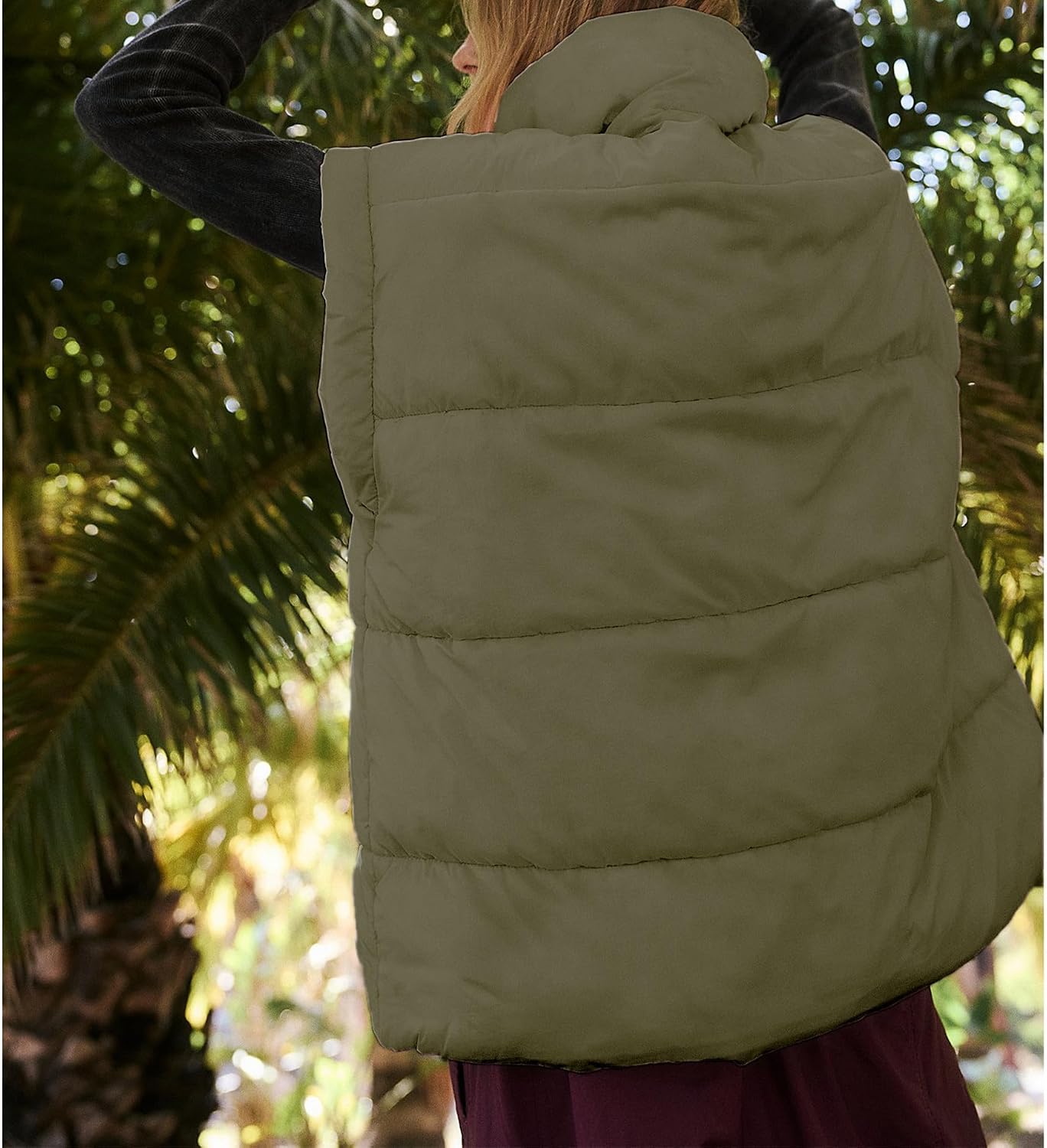 Thumbnail 4 de Songling Oversized Puffer Vest Quilted Warm Coat