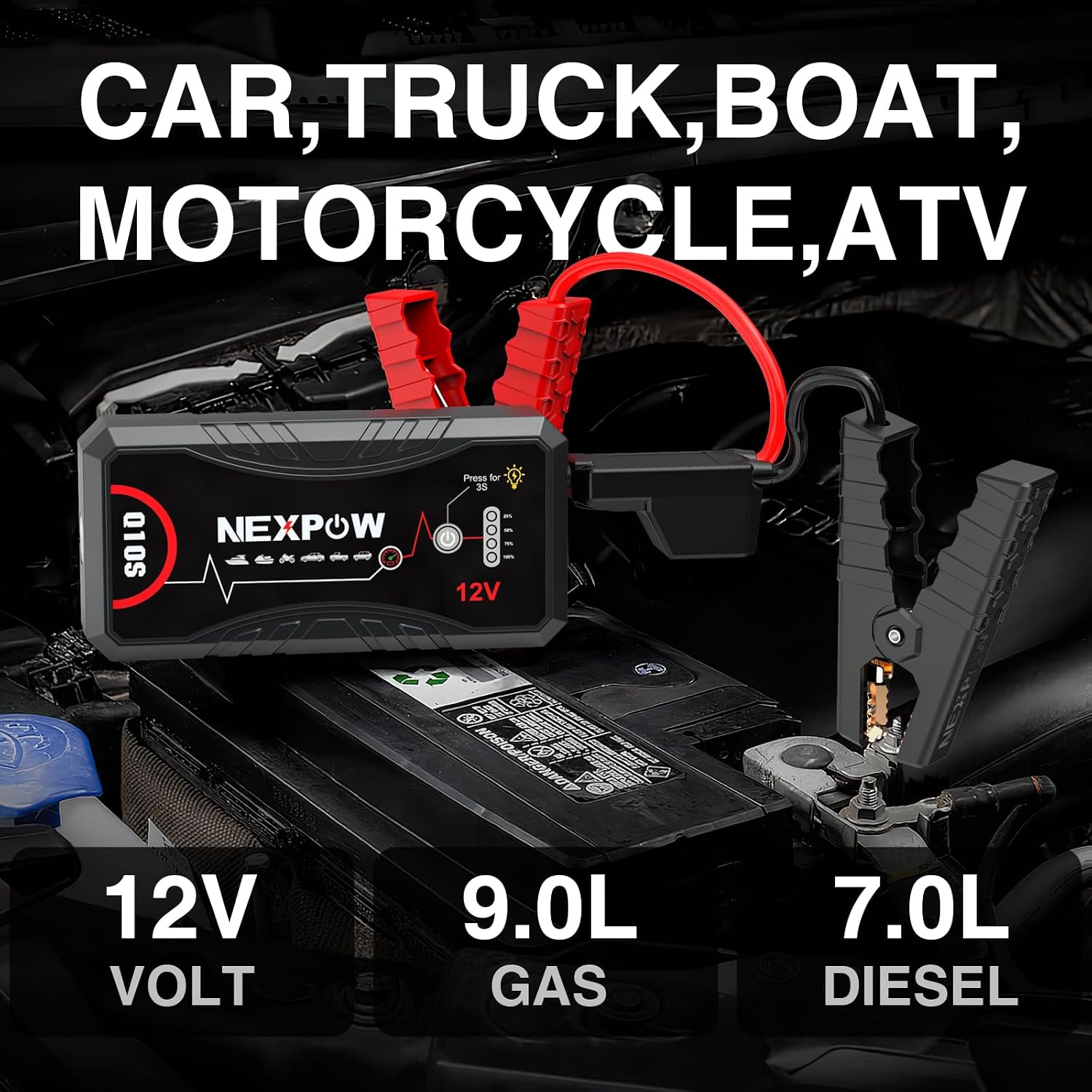 Detalle de NEXPOW Car Jump Starter Q10S