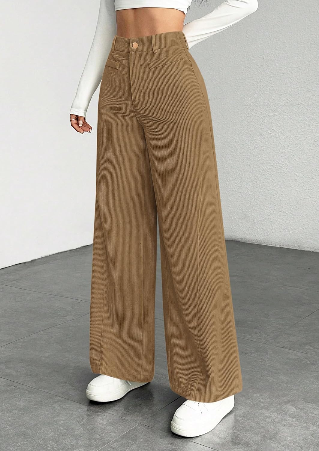 Thumbnail 2 de PRETTYGARDEN Women's Corduroy Pants Polyester
