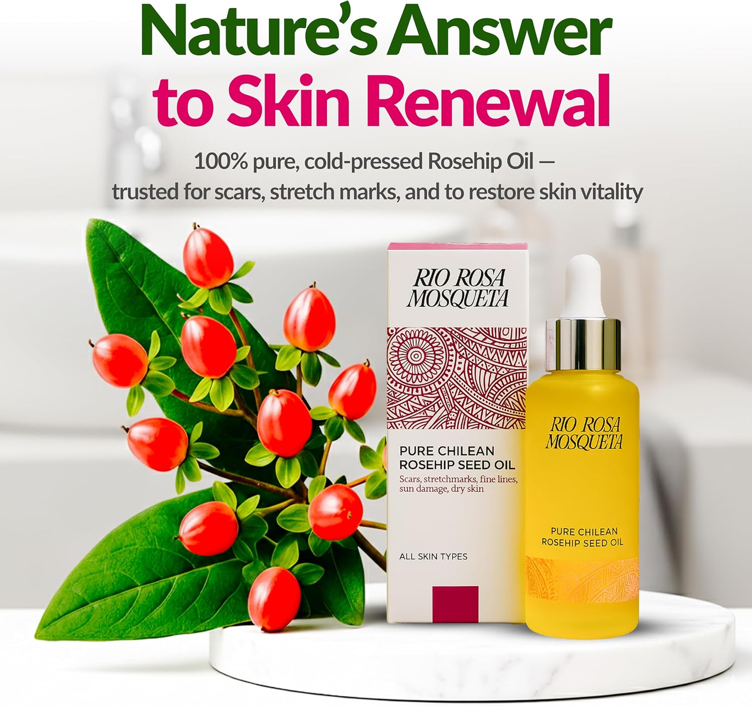 Thumbnail 1 de Rio Rosa Mosqueta Pure Rosehip Oil 20ml for Scars