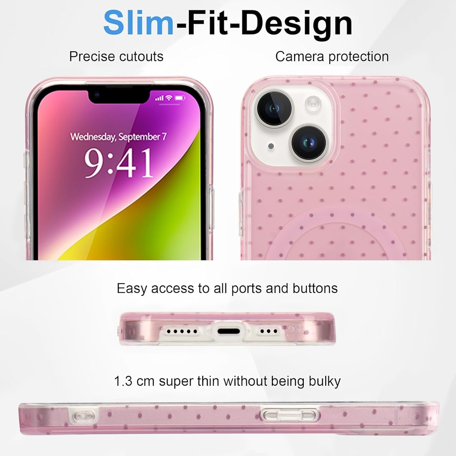 Detalle de Urarssa Magnetic Phone Case for iPhone 15