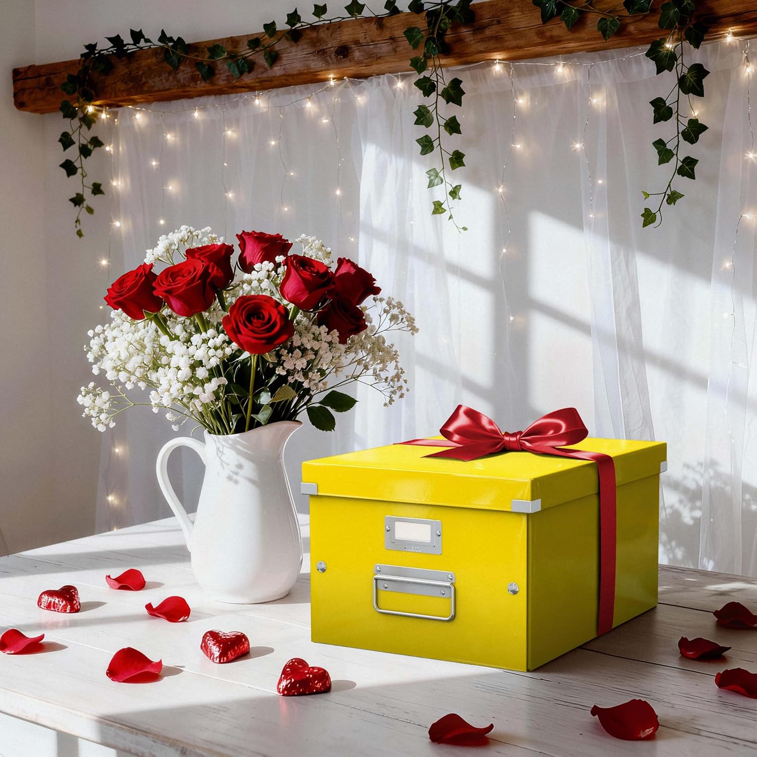 Thumbnail 1 de Leitz Click and Store Medium A4 Box in Yellow (60440016)