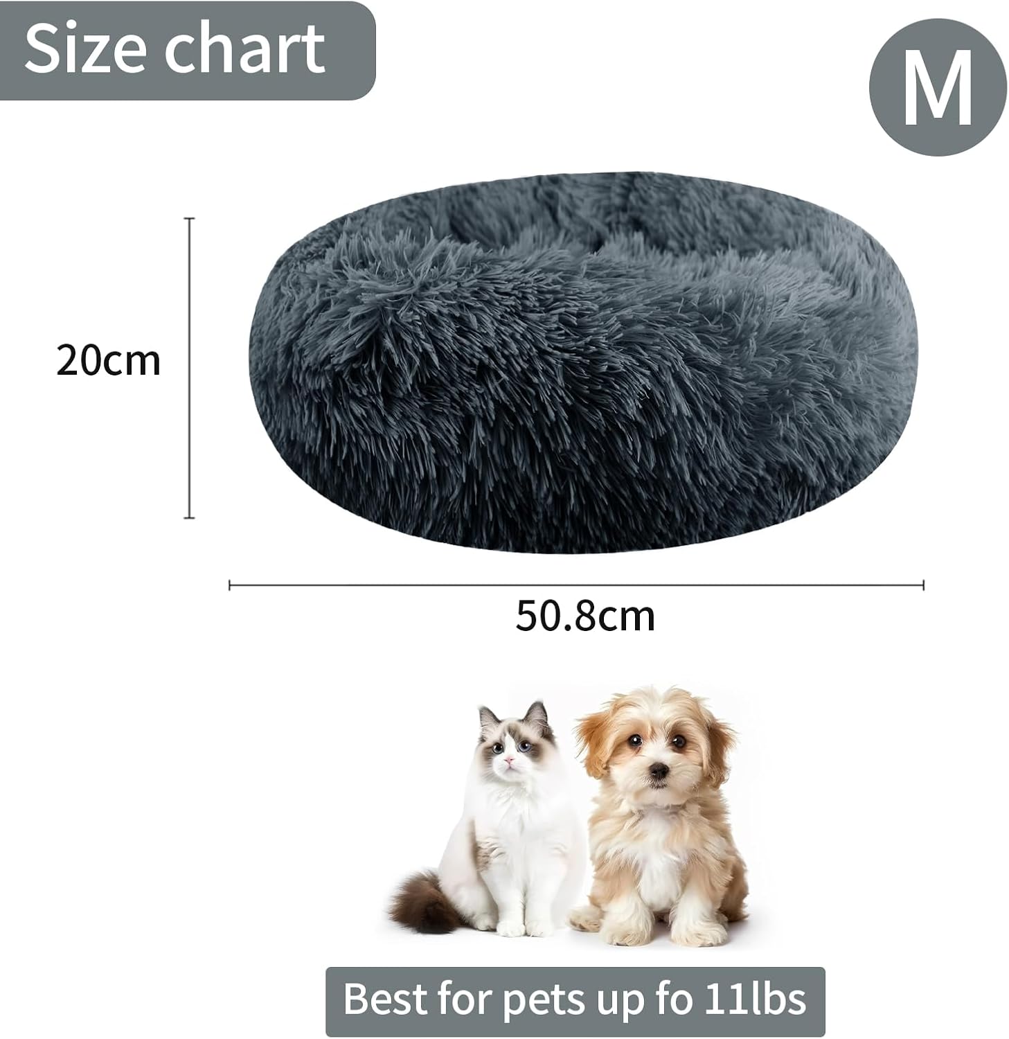 Thumbnail 2 de NAKIHOUSE Round Plush Pet Bed 50 cm