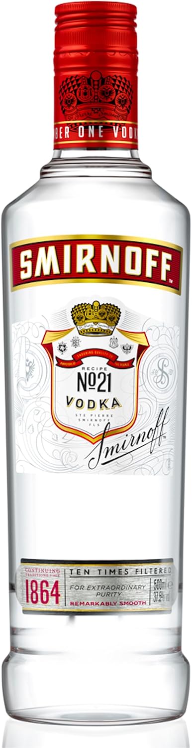 Detalle 2 de Smirnoff Red Label No.21 Vodka – Premium-Wodka, 700 ml, 37,5% vol