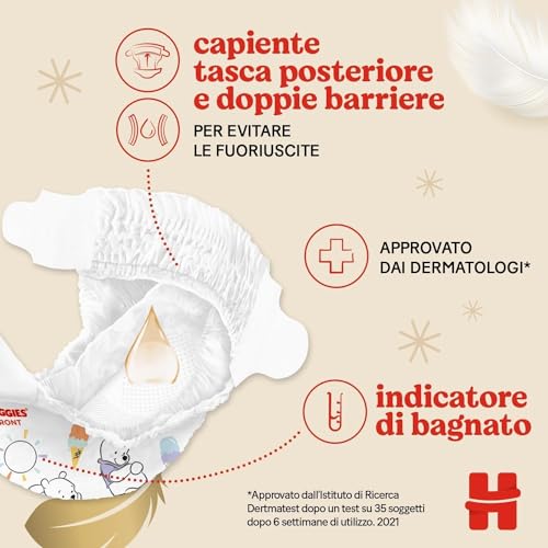 Detalle de Huggies Extra Care Neonato Taglia 1 (2-5 Kg) – 160 Pannolini in confezione da 4x40