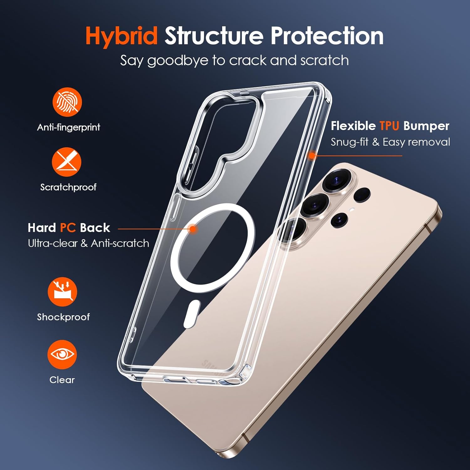 Thumbnail 2 de ivoler Clear Magnetic Case for Samsung Galaxy S26 Ultra 5G with 2-Pack Tempered Glass Screen Protectors