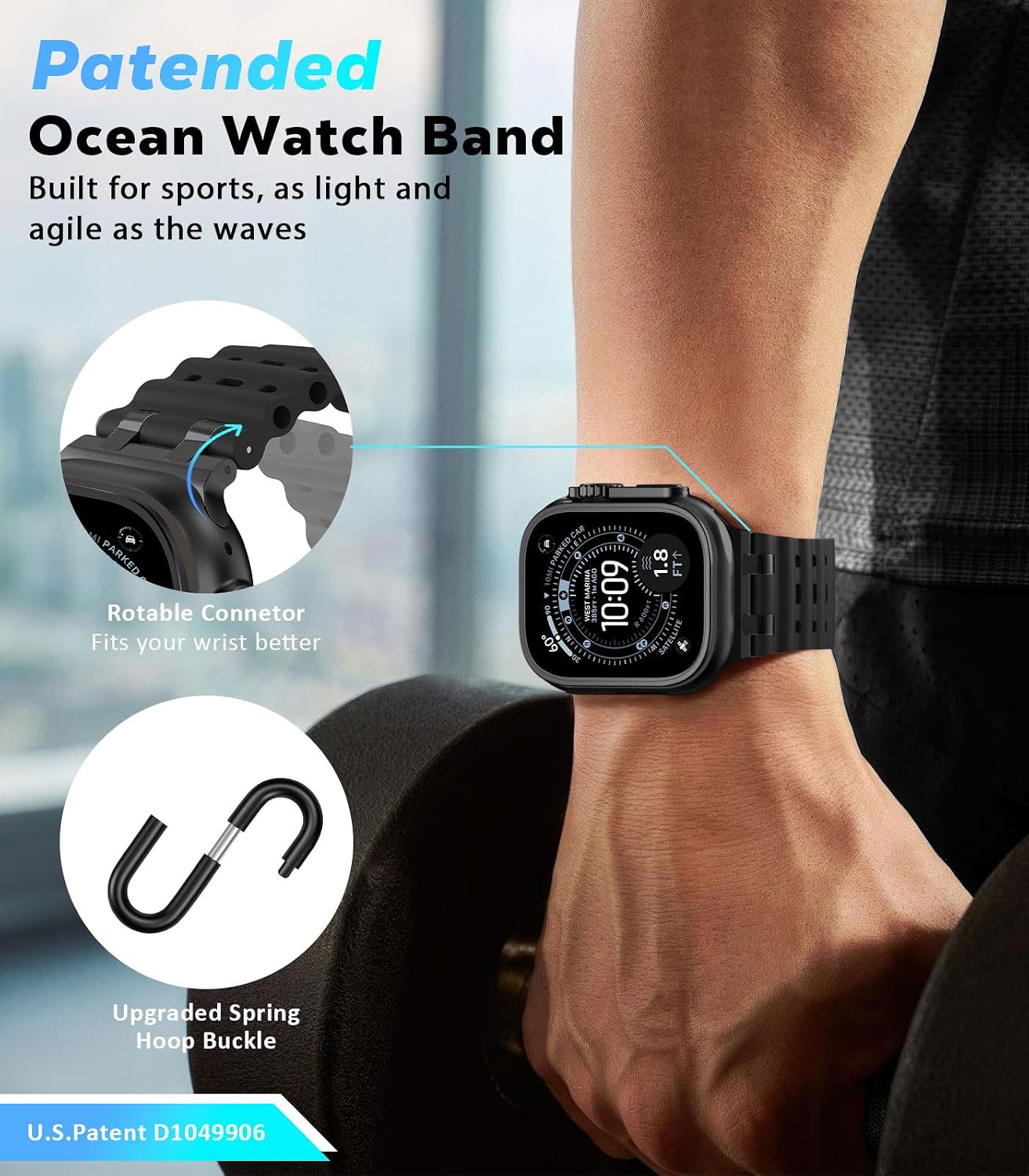 Detalle de Astorgos Ocean Band per Apple Watch 49 mm