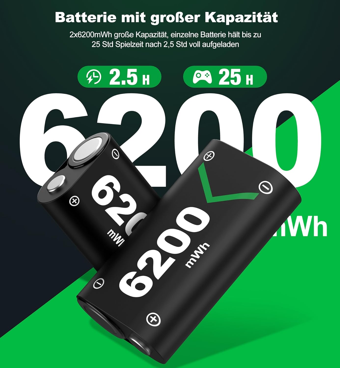 Detalle 2 de Akku 6200mWh für Xbox Controller