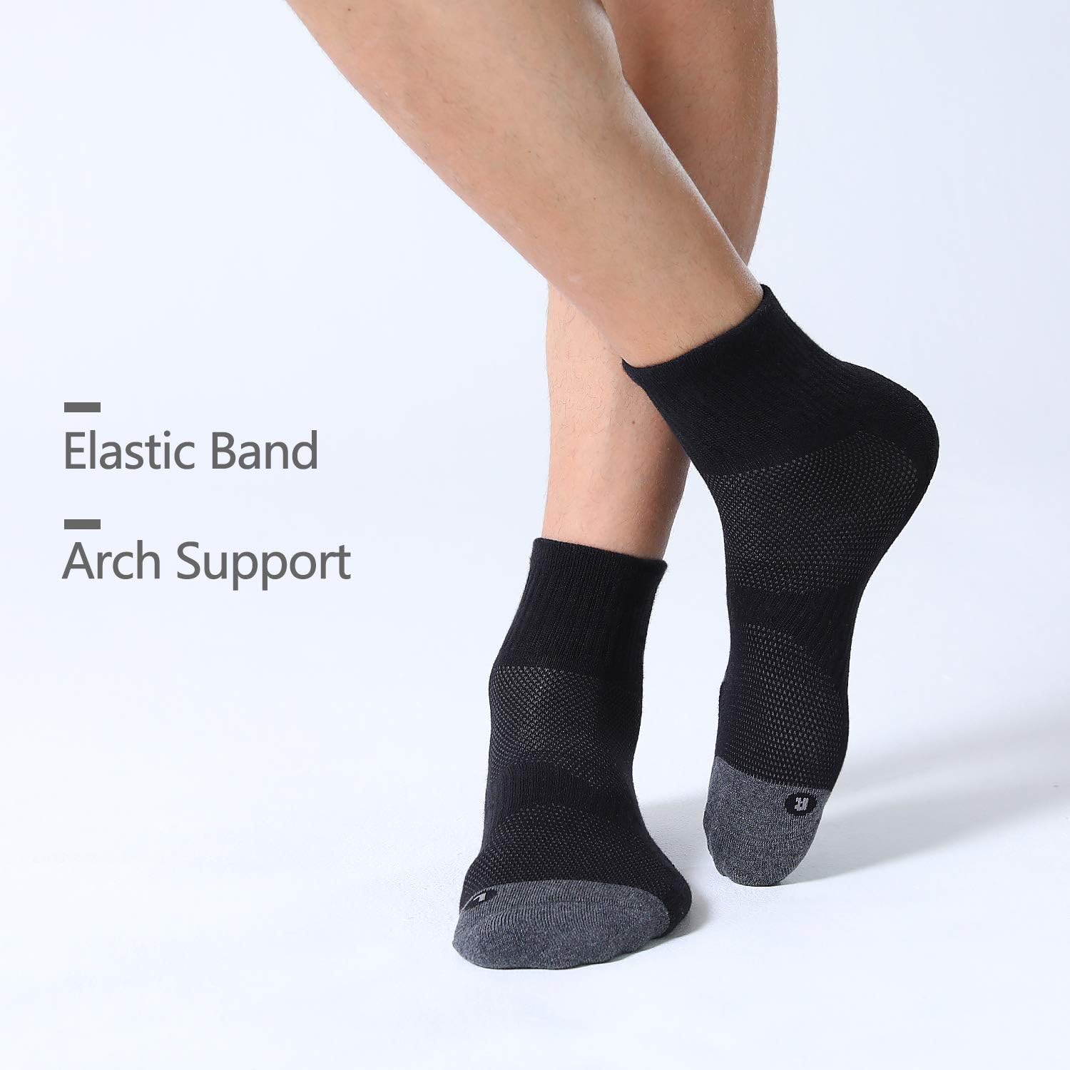 Detalle 2 de FITRELL Men's Athletic Ankle Socks 6-Pack