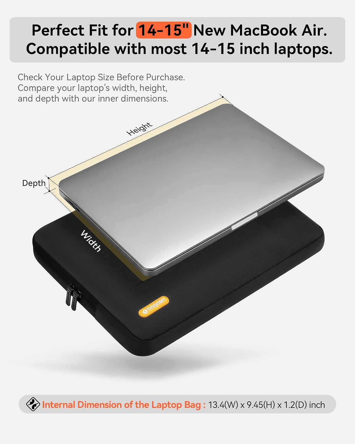 Detalle 2 de bagasin Laptop Hülle 14 Zoll