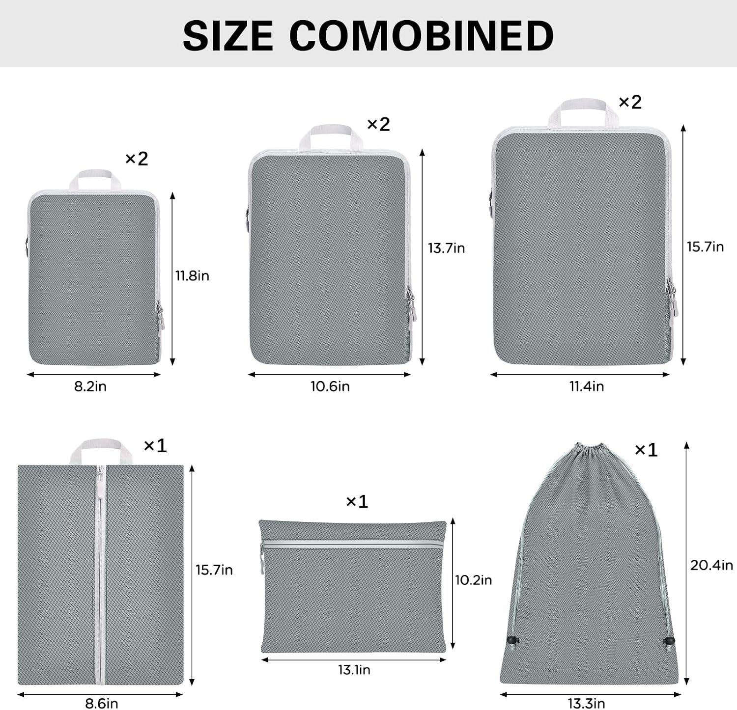Thumbnail 5 de Compression Packing Cubes 9 Pack