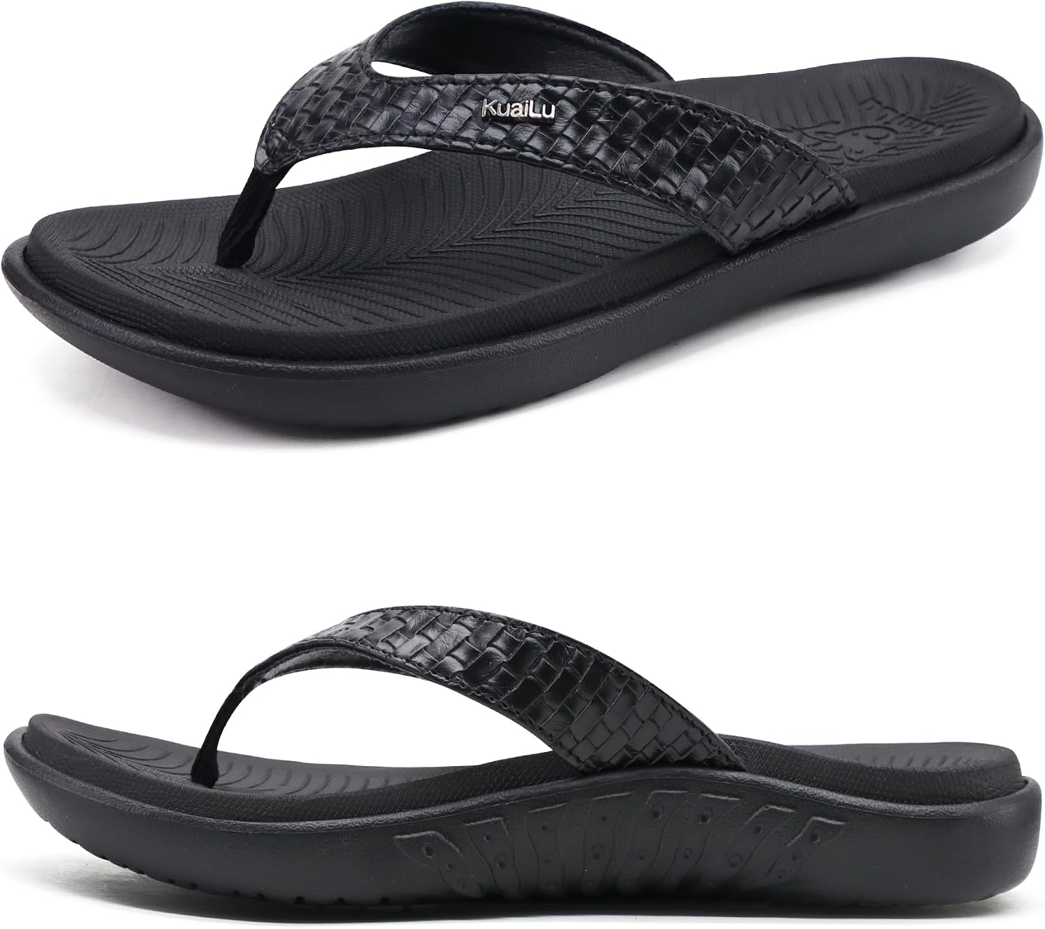 Detalle de KuaiLu Women's Flip Flops with Arch Support and Cushioned Insole